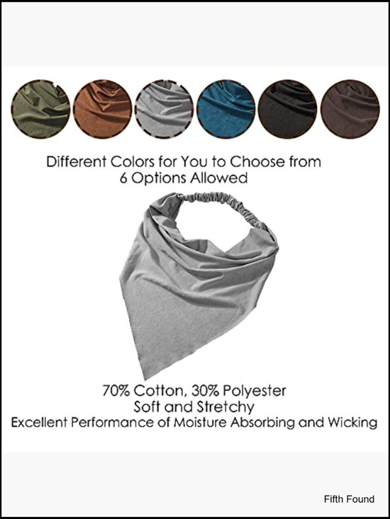 6 Pack Elastic Hair Scarf Headbands, Non-Slip Boho Triangle Kerchief with Clips main image 7